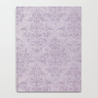 Vintage chic violet lilac floral damask pattern Notebook Gallery Image 4