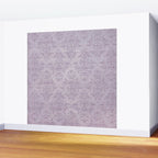 Vintage chic violet lilac floral damask pattern Wall Mural Gallery Image 2