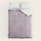 Vintage chic violet lilac floral damask pattern Duvet Cover Gallery Image 6