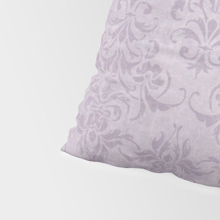 Vintage chic violet lilac floral damask pattern Pillow Sham Gallery Image 4