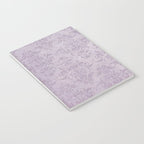 Vintage chic violet lilac floral damask pattern Notebook Gallery Image 3
