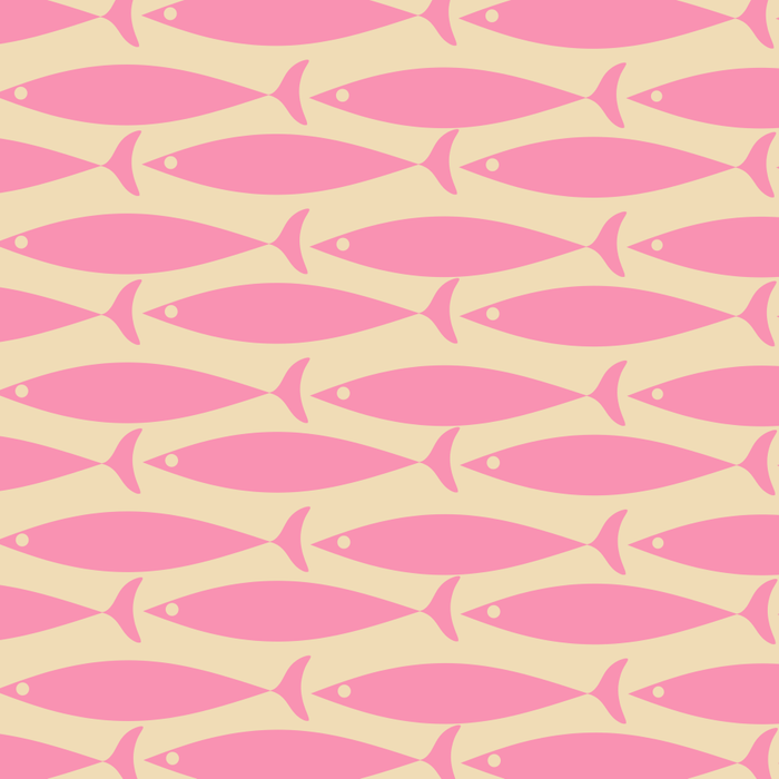 Minimalist Pink Fish Retro Contemporary Pattern Coffee Mug Gallery Image 2