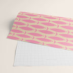 Minimalist Pink Fish Retro Contemporary Pattern Wrapping Paper Gallery Image 2