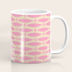 Minimalist Pink Fish Retro Contemporary Pattern Coffee Mug Gallery Image 1