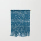 Monstera No2 Blue Wall Hanging Gallery Image 1