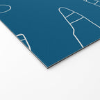 Monstera No2 Blue Welcome Mat Gallery Image 2