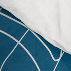 Monstera No2 Blue Comforter Gallery Image 4