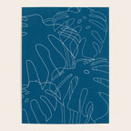 Monstera No2 Blue Poster Gallery Image 4