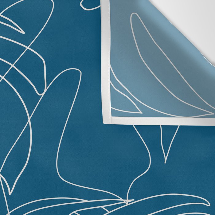 Monstera No2 Blue Wall Tapestry Gallery Image 3