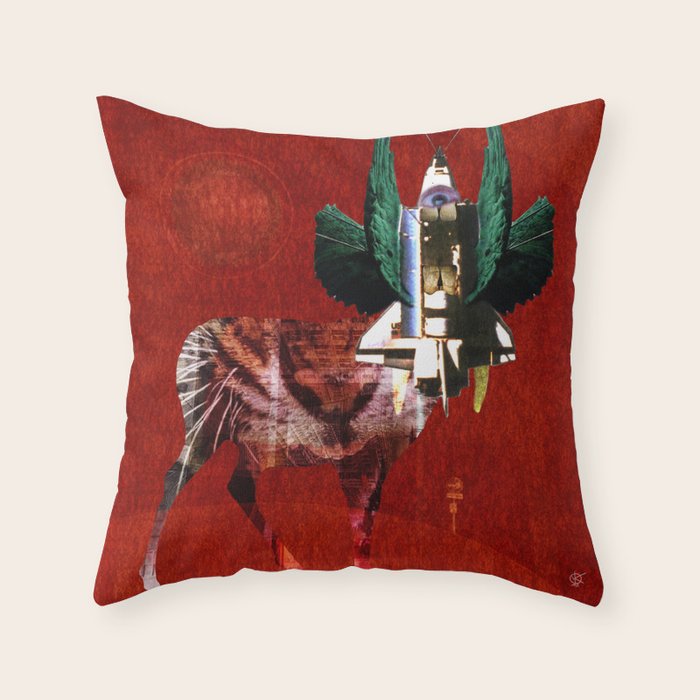 SpaceHeadDeer 3 Throw Pillow Gallery Image 6