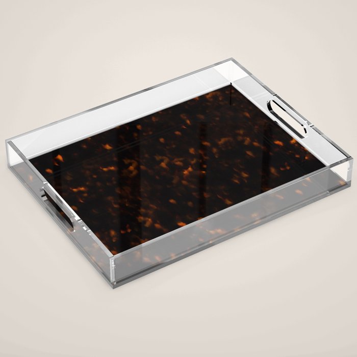 Dark Tortoise Shell Pattern Acrylic Tray Gallery Image 1