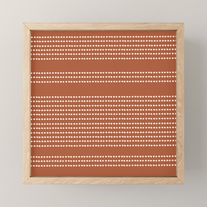 Spotted, African Pattern, in Terracotta Mini Art Print Gallery Image 1