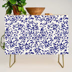 Mediterranean blue handmade floral Credenza Gallery Image 1
