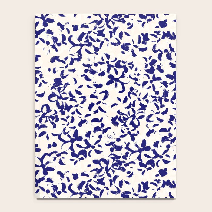Mediterranean blue handmade floral Notebook Gallery Image 4
