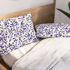 Mediterranean blue handmade floral Pillow Sham Gallery Image 2