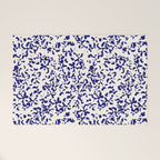 Mediterranean blue handmade floral Welcome Mat Gallery Image 1