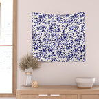 Mediterranean blue handmade floral Wall Tapestry Gallery Image 2