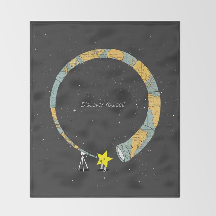 Discover yourself Throw Blanket Gallery Image 2