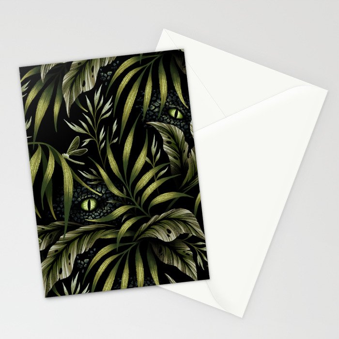 Jurassic Jungle - Camo Green Stationery Card Gallery Image 2