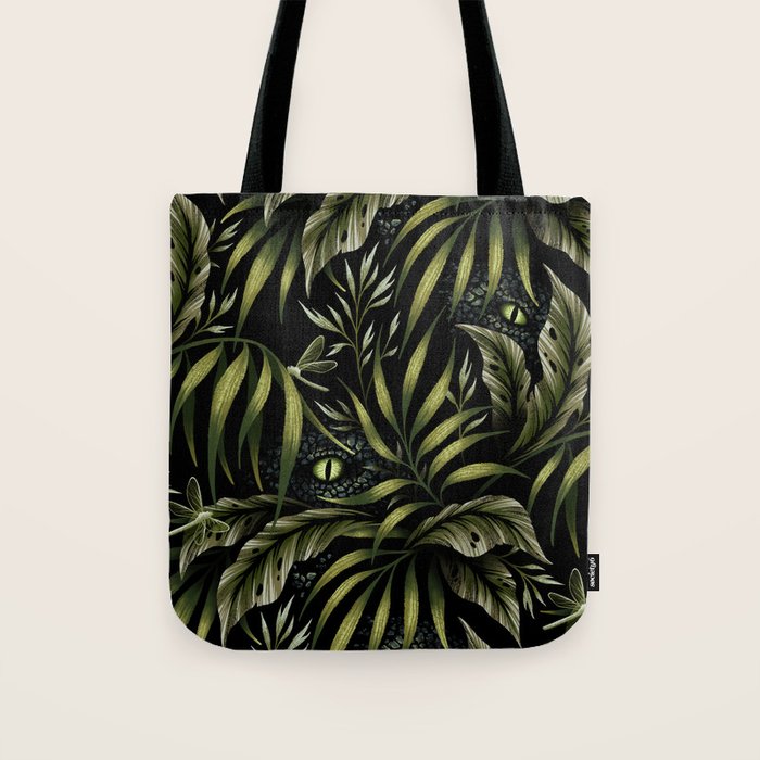 Jurassic Jungle - Camo Green Tote Bag Gallery Image 1