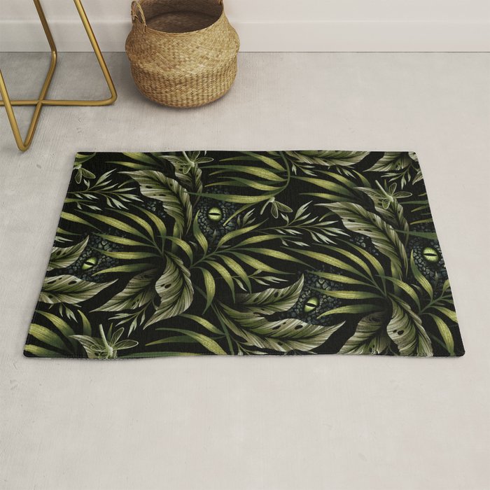 Jurassic Jungle - Camo Green Rug Gallery Image 1