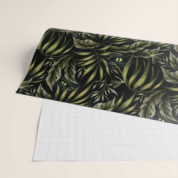 Jurassic Jungle - Camo Green Wrapping Paper Gallery Image 2