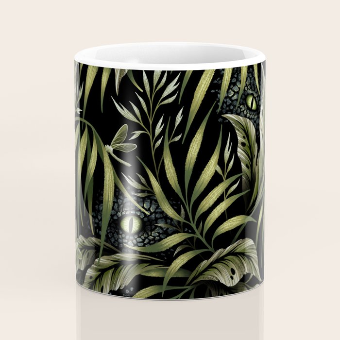 Jurassic Jungle - Camo Green Coffee Mug Gallery Image 4
