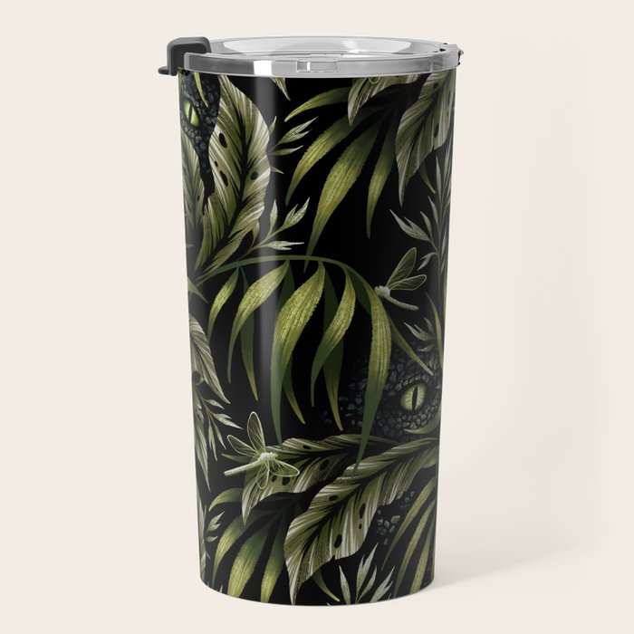 Jurassic Jungle - Camo Green Travel Mug Gallery Image 3