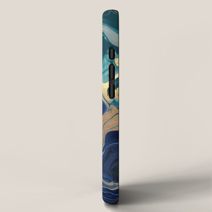 DRAMAQUEEN - GOLD INDIGO MARBLE iPhone Case Gallery Image 2