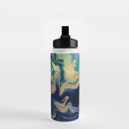 DRAMAQUEEN - GOLD INDIGO MARBLE Water Bottle Gallery Image 2