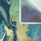 DRAMAQUEEN - GOLD INDIGO MARBLE Wall Tapestry Gallery Image 3
