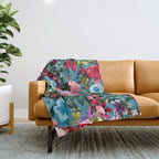 SUMMER BOTANICAL V Throw Blanket Gallery Image 1