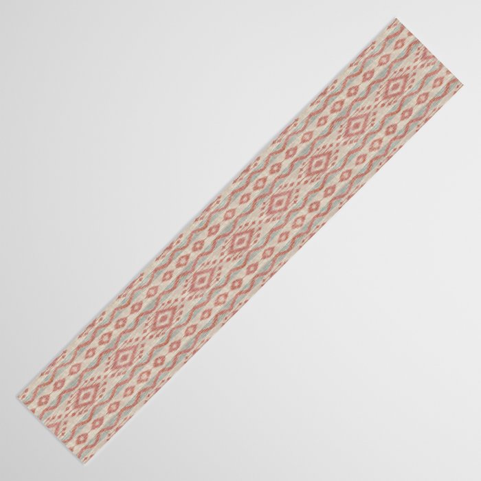 Coastal Ikat Stripe - dusky blue and pink Table Runner Gallery Image 3