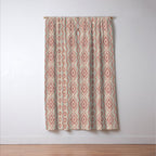 Coastal Ikat Stripe - dusky blue and pink Window Curtain Gallery Image 3