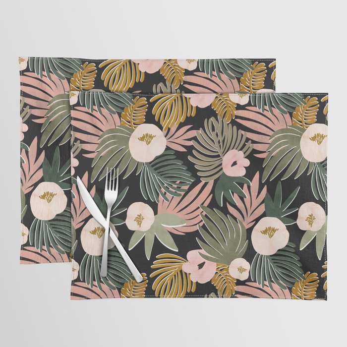 Floral garden tropical 7F Placemat Gallery Image 1
