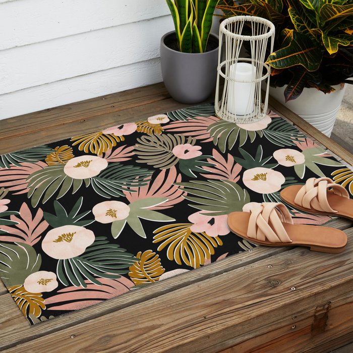 Floral garden tropical 7F Outdoor Rug Gallery Image 2