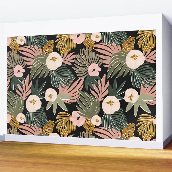 Floral garden tropical 7F Wall Mural Gallery Image 2