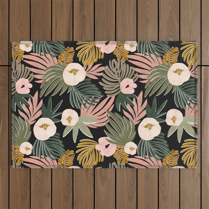 Floral garden tropical 7F Outdoor Rug Gallery Image 1