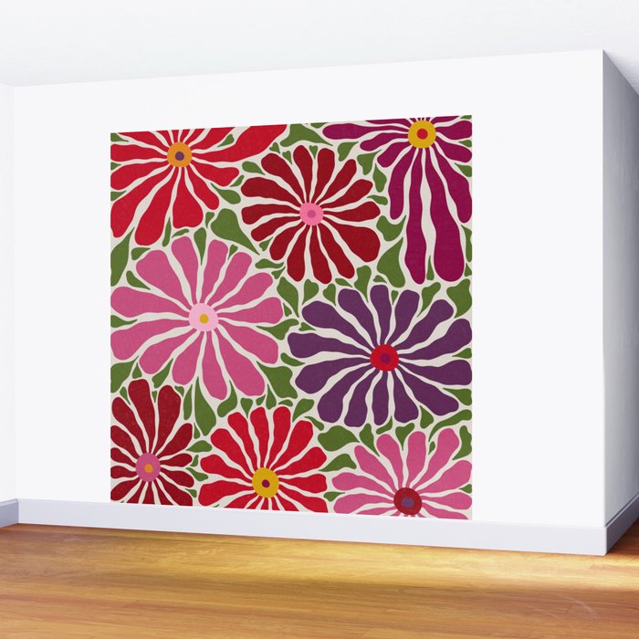 Lazy Florals #3 Wall Mural Gallery Image 2