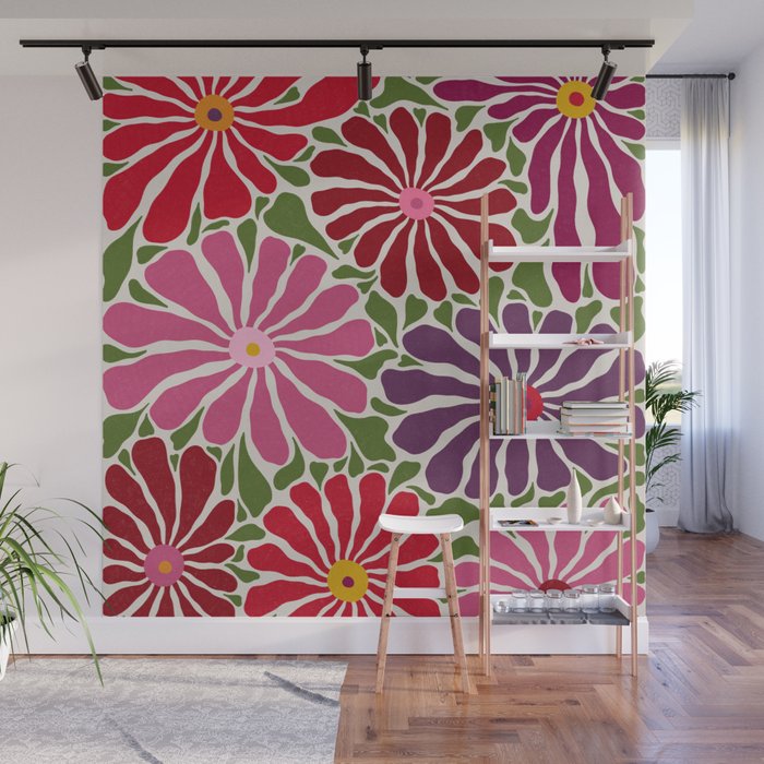 Lazy Florals #3 Wall Mural Gallery Image 1