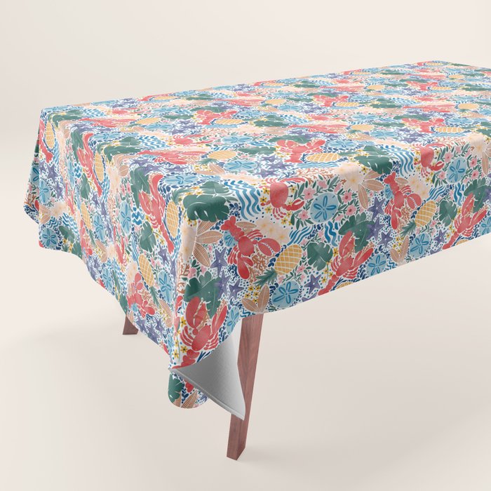 Seaside Floral Dream Tablecloth Gallery Image 1
