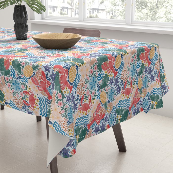 Seaside Floral Dream Tablecloth Gallery Image 3