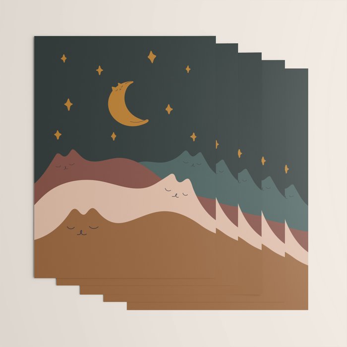 Cat Landscape 133 Wrapping Paper Gallery Image 3