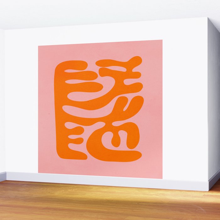 Tangerine & Sundown: Matisse Paper Cutouts 12 Wall Mural Gallery Image 2