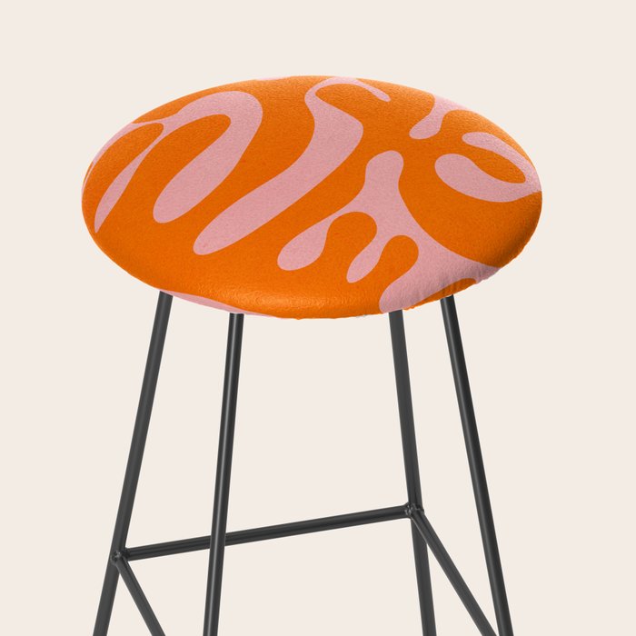 Tangerine & Sundown: Matisse Paper Cutouts 12 Stool Gallery Image 2