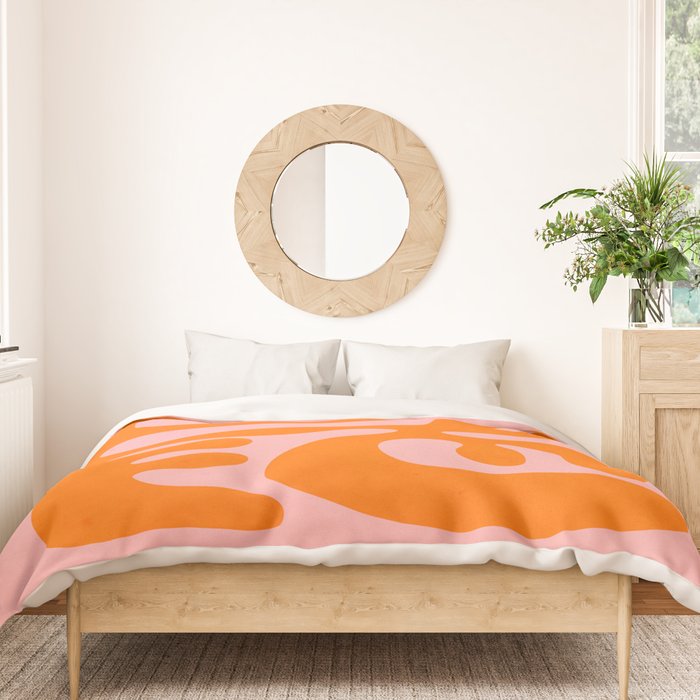 Tangerine & Sundown: Matisse Paper Cutouts 12 Duvet Cover Gallery Image 3