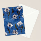 Vibrant Daisies on Cobalt  Stationery Card Gallery Image 2