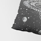 "Saturn's Moons" Outer Space Original Art, Planets, Galaxy Wall Decor Pillow Sham Gallery Image 4