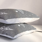 "Saturn's Moons" Outer Space Original Art, Planets, Galaxy Wall Decor Pillow Sham Gallery Image 3