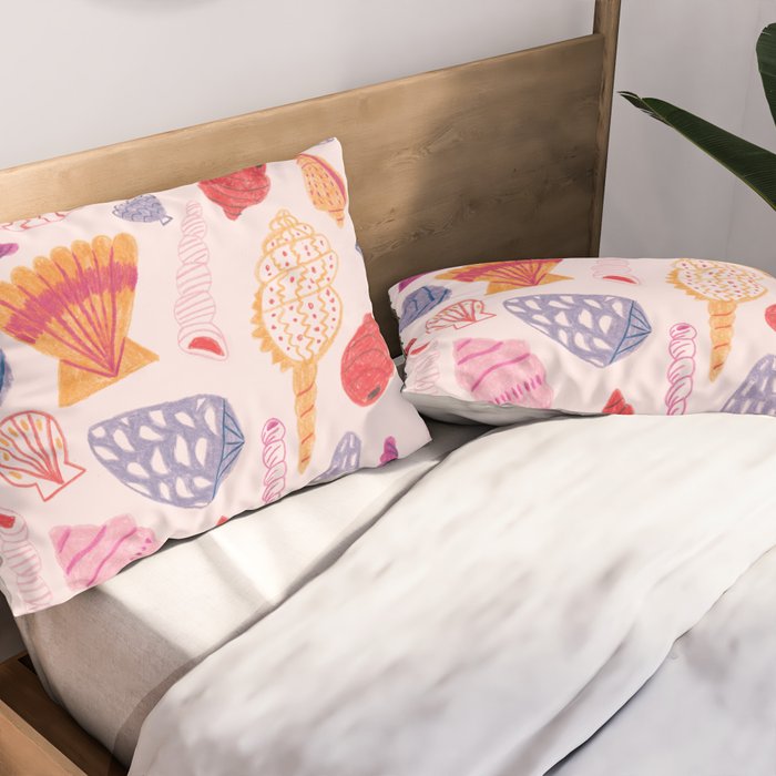 Tropical Seashells Pillow Sham Gallery Image 2